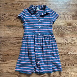 Crewcuts Polo Striped Pink and Blue Girls Dress